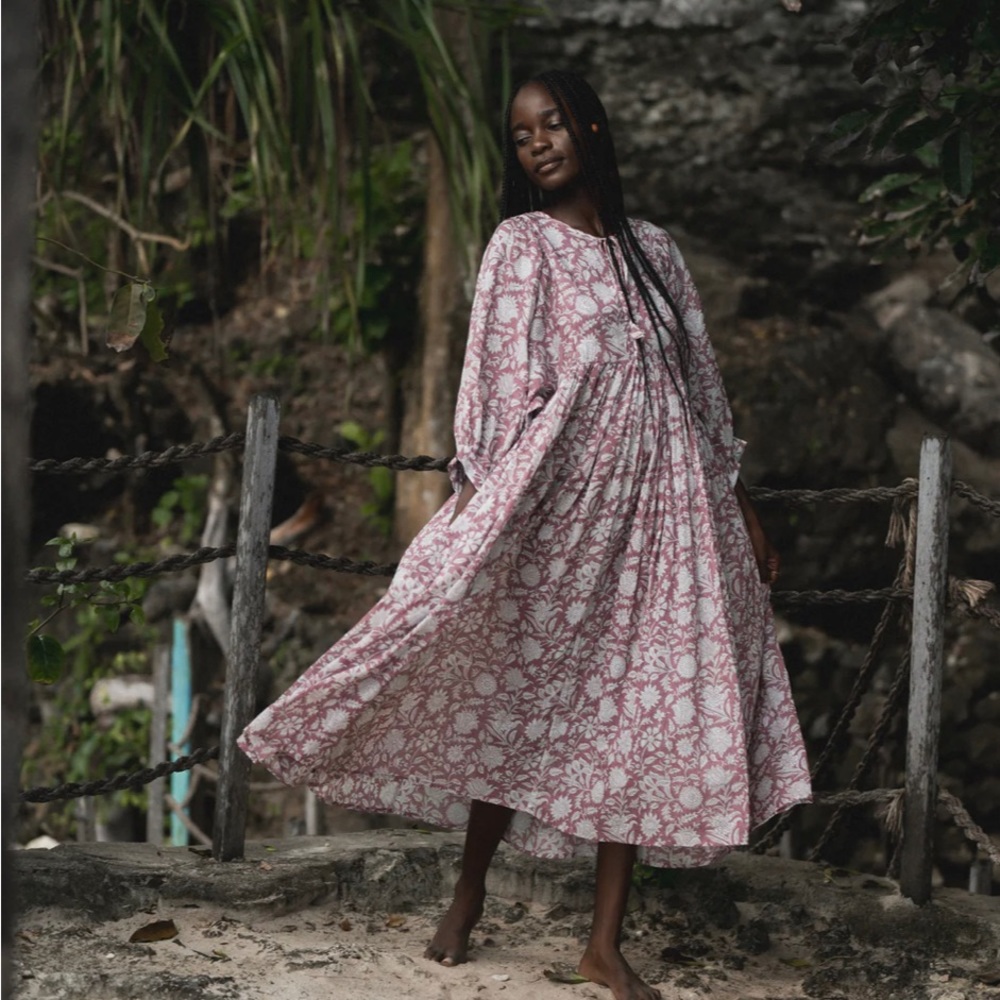 Daughters of India Kyra Midi Dress in Musk